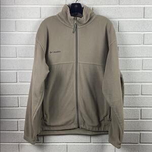 Columbia Men's Grayish  Brown Full Zip Fleece Jacket Size Large